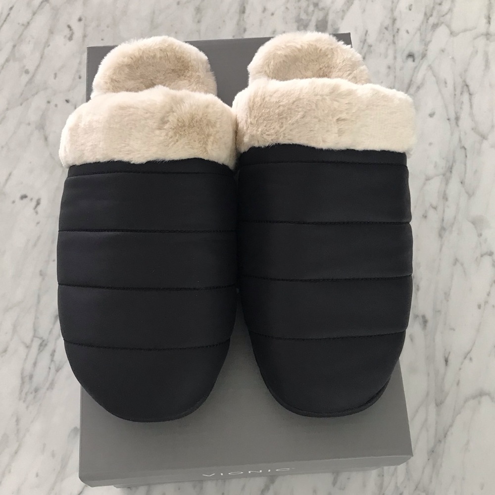 Mule Slipper in Black Nylon - Size 7